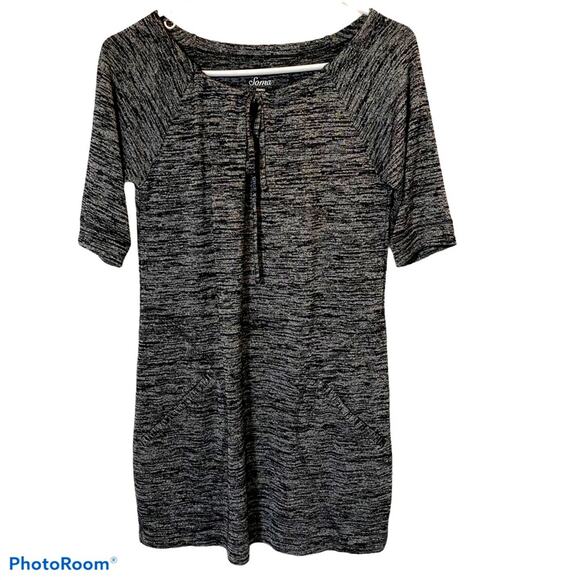 Soma Gray Heathered Tunic Drawstring Pockets XS - Picture 1 of 4